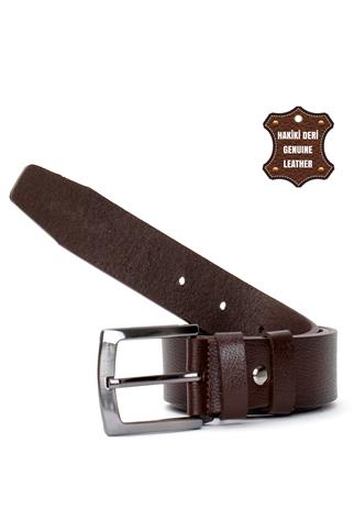 Pierre Cardin PC402 Erkek 4 cm Hakiki Deri Kemer Kahverengi