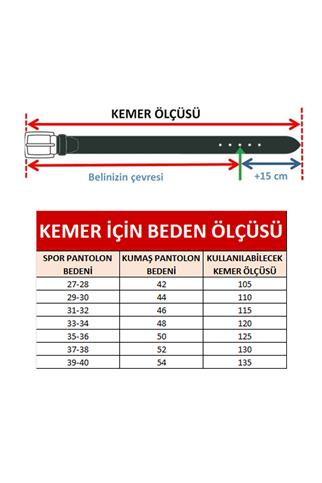 Pierre Cardin PC404 Erkek 4 cm Hakiki Deri Kemer Kahverengi