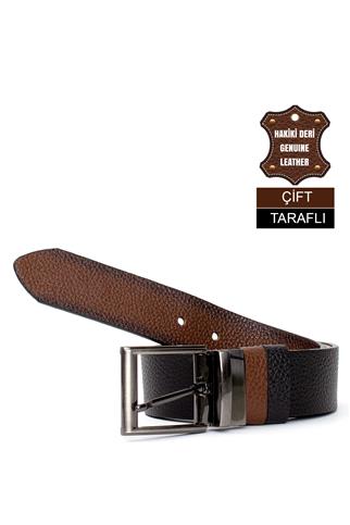 Pierre Cardin PC406 Erkek 4 cm Çift Taraflı Kemer Camel