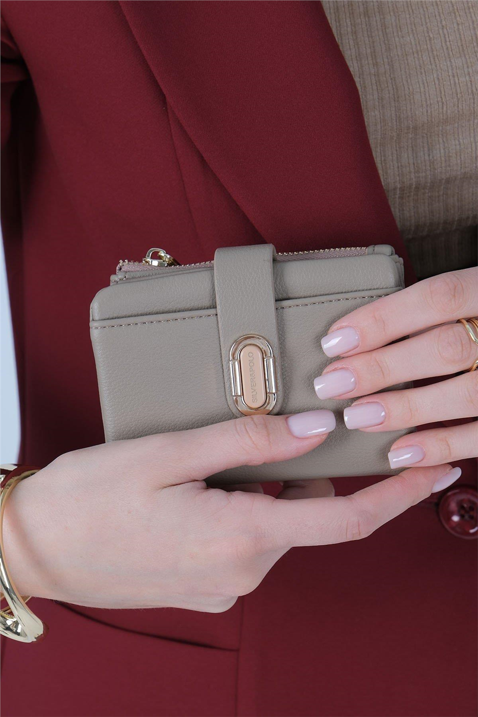 Silver Polo SP1199-M205 Kadın Cüzdan ve Kartlık Vizon