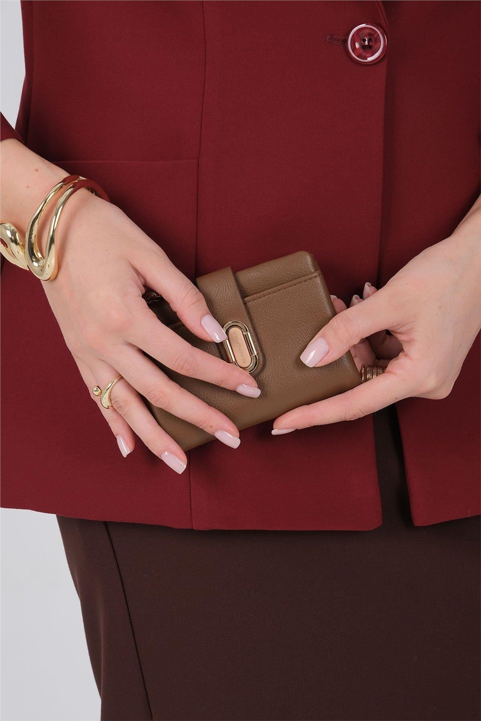 Silver Polo SP1199-M205 Kadın Cüzdan ve Kartlık Kahverengi