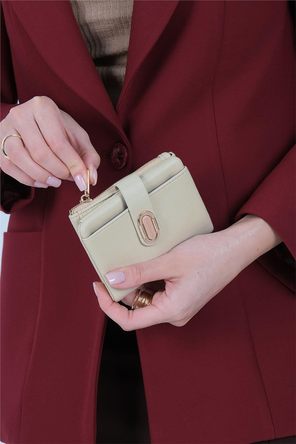 Silver Polo SP1199-M205 Kadın Cüzdan ve Kartlık Bej