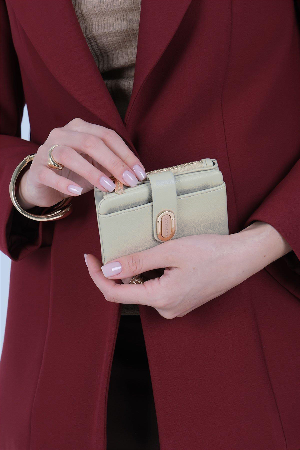 Silver Polo SP1199-M205 Kadın Cüzdan ve Kartlık Bej