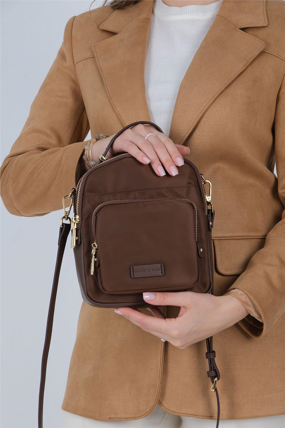 Silver Polo SP1220-M206 Kadın Çapraz Çantası Kahverengi