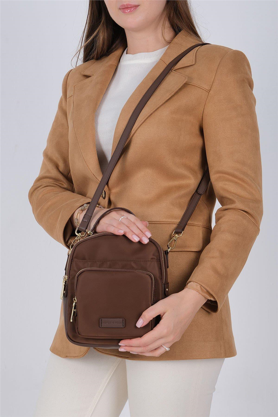 Silver Polo SP1220-M206 Kadın Çapraz Çantası Kahverengi