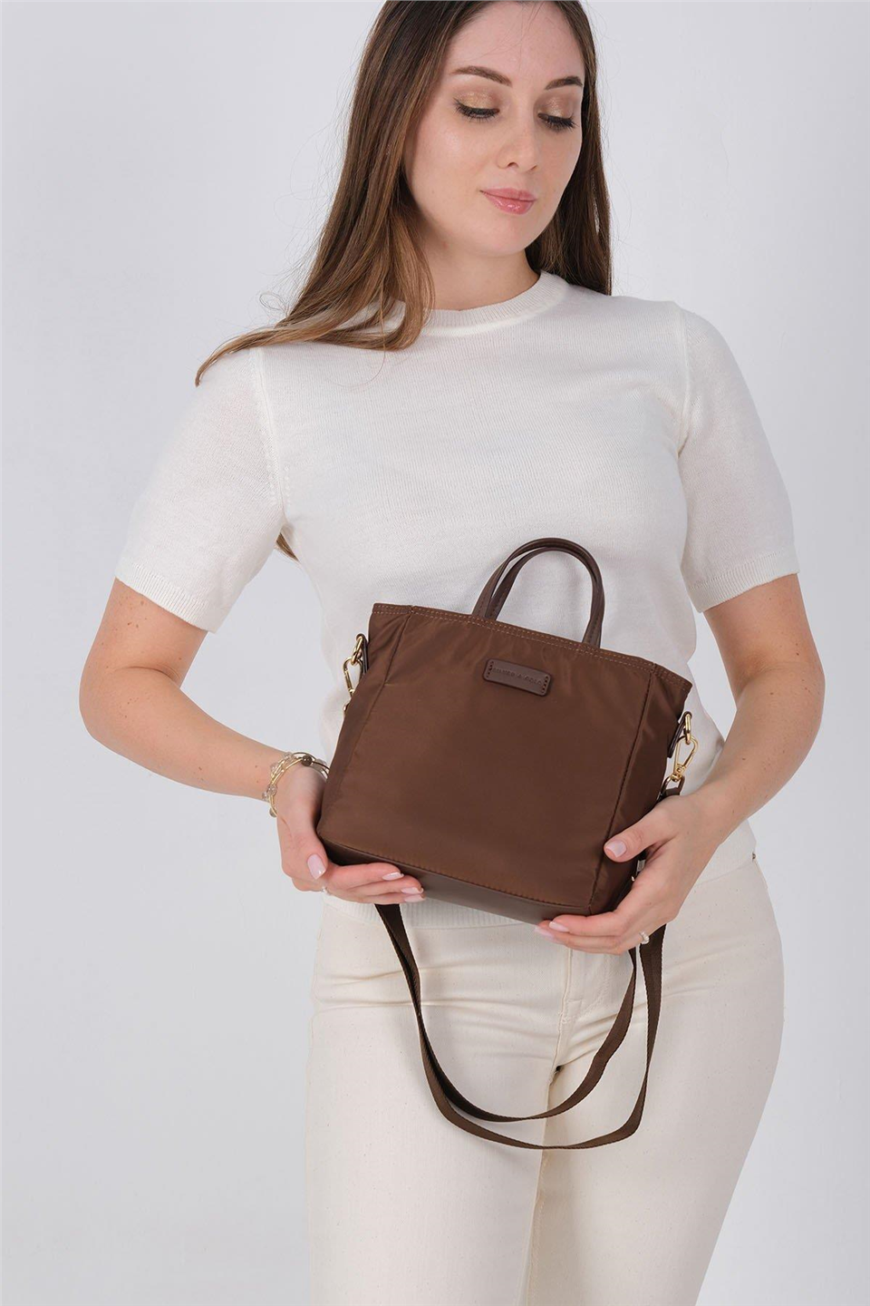 Silver Polo SP1225-M206 Kadın El Çantası Kahverengi