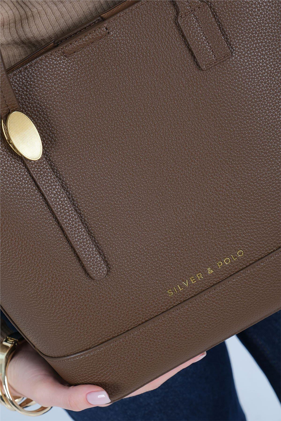 Silver Polo SP1243-M205 Kadın Omuz Çantası Kahverengi