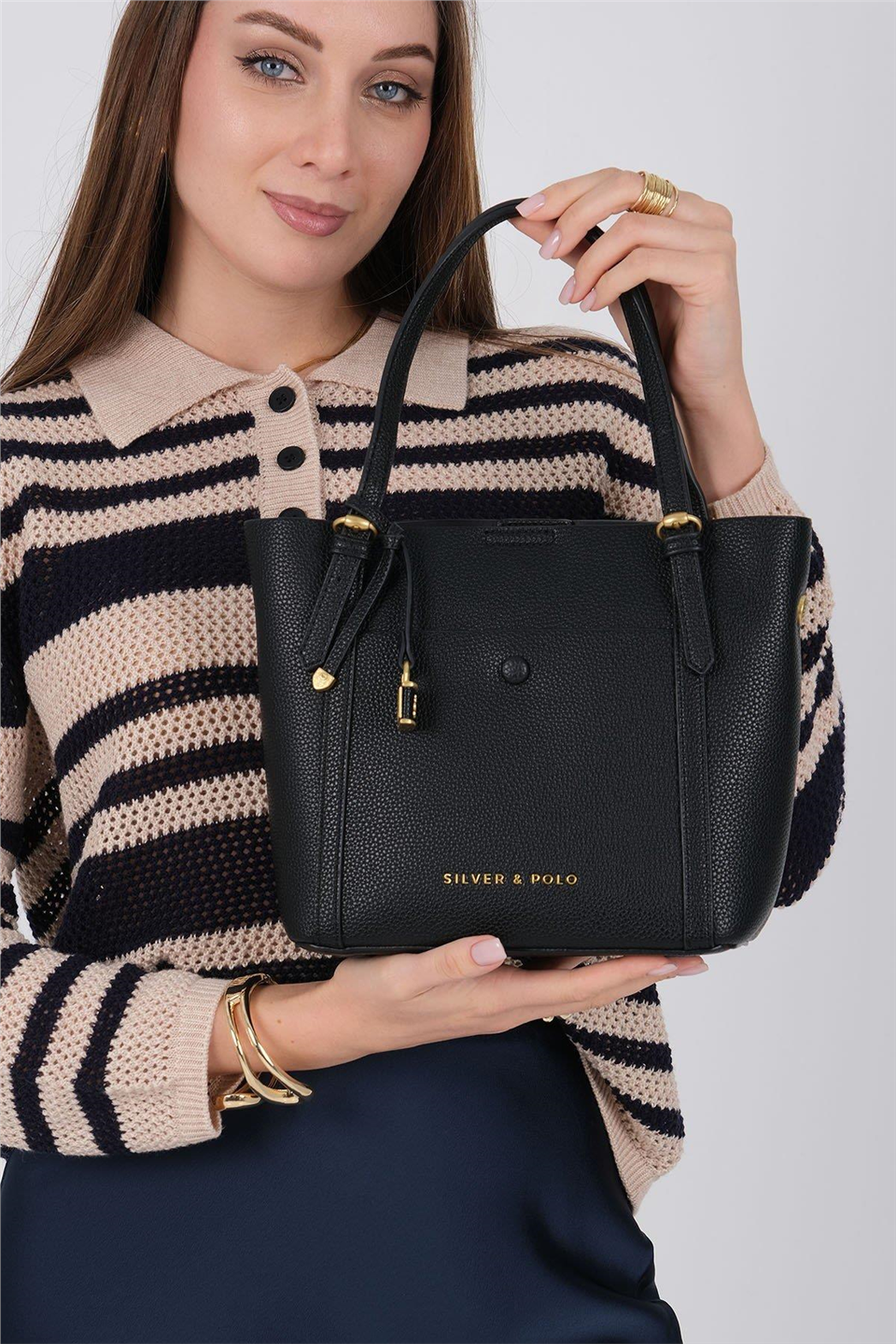 Silver Polo SP1244-M205 Kadın Omuz Çantası Siyah