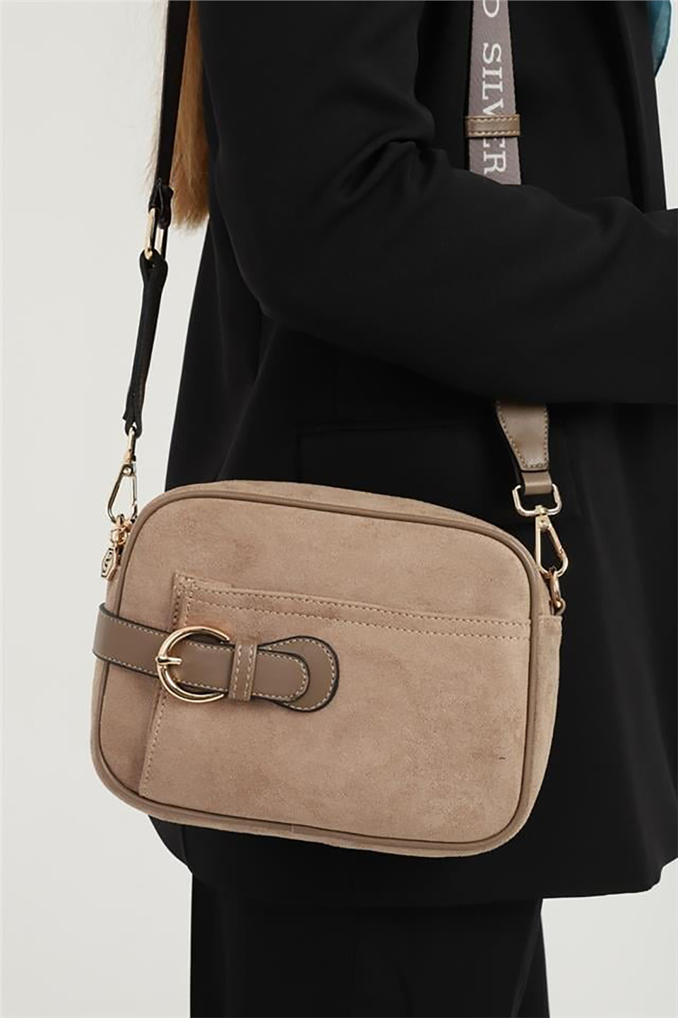 Silver Polo SP1256-M12 Kadın Çapraz Çanta Vizon