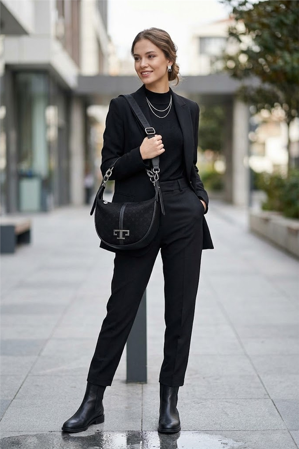 Silver Polo SP1270-M158 Kadın Omuz Çantası Siyah