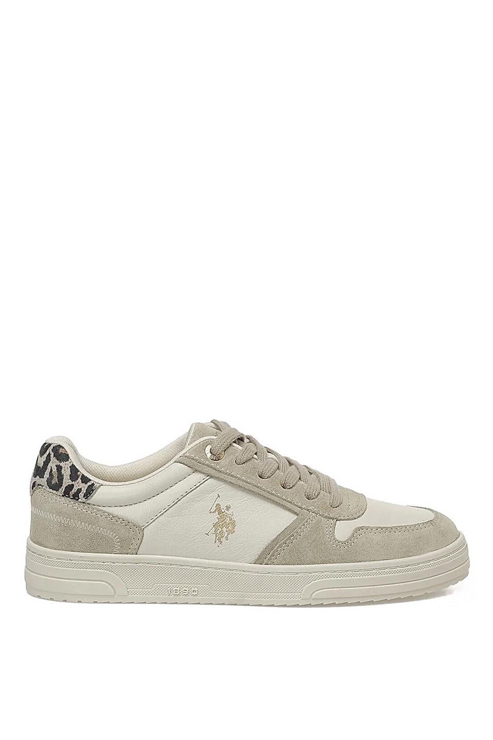 U.S. Polo Assn. A102030213 5F Petra 5PR Kadın Hakiki Deri Klasik Sneaker Bej