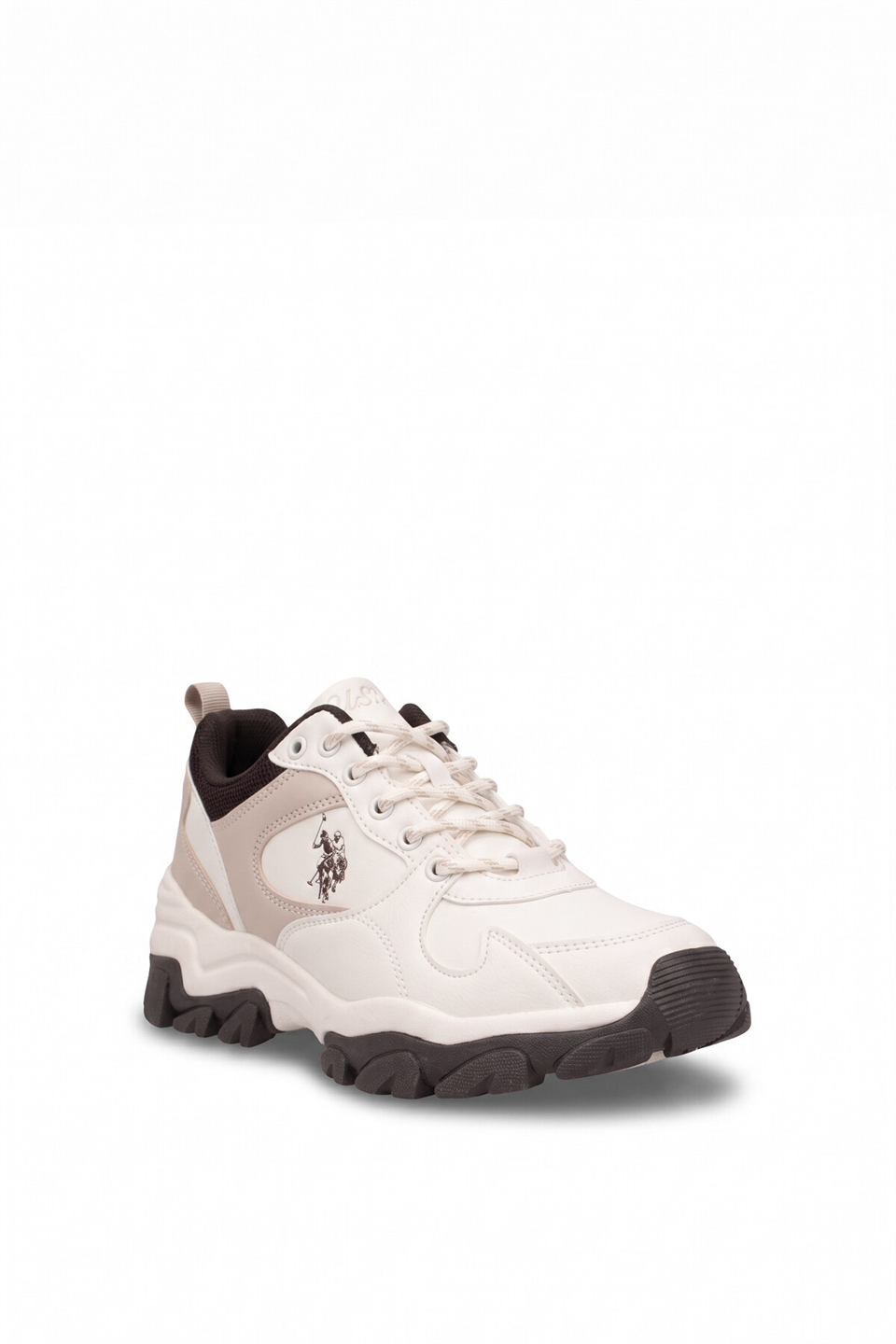 U.S. Polo Assn. 102695902 6F Tracky Kadın 6PR Klasik Sneaker Bej - Kahverengi