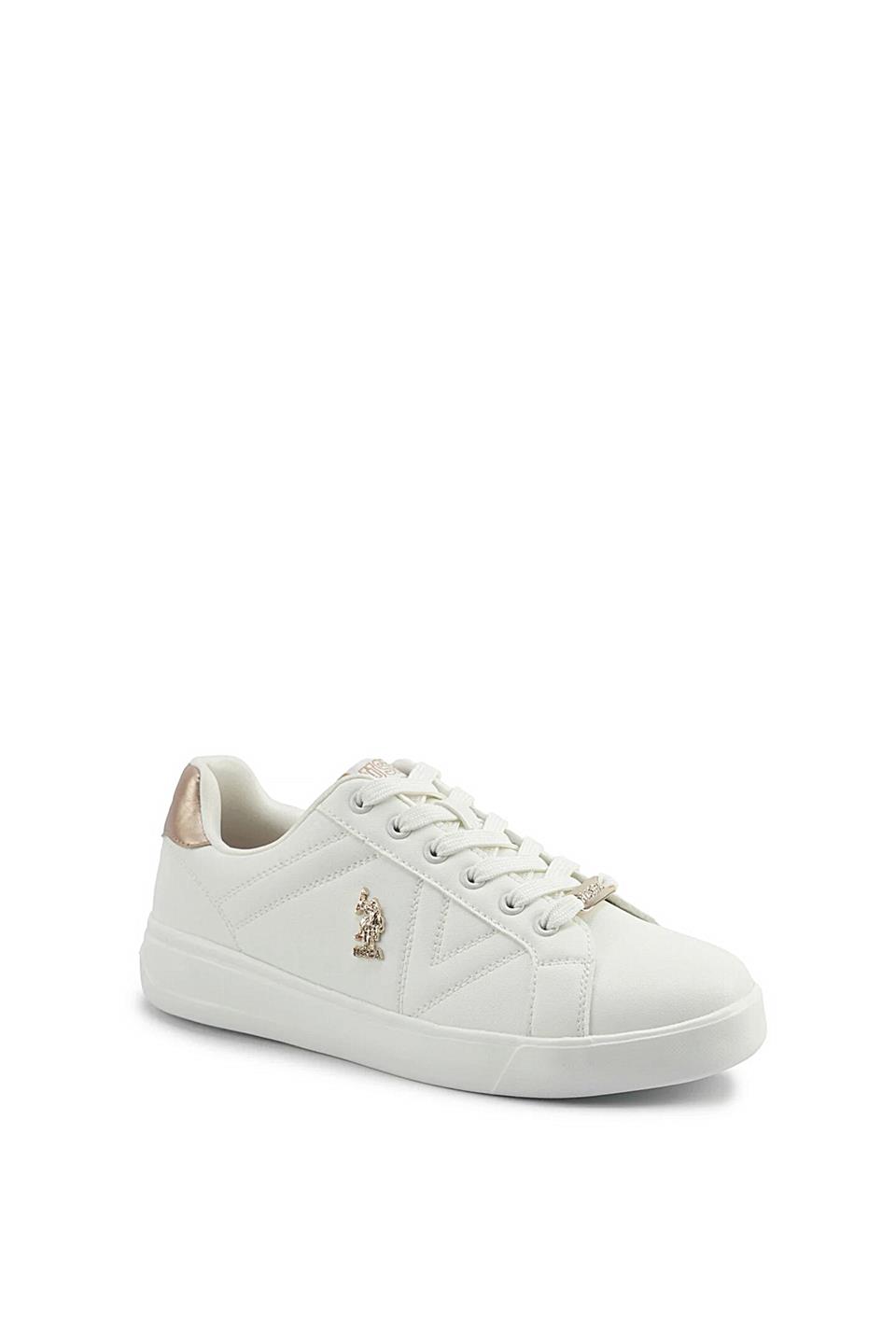 U.S. Polo Assn. A102021411 5F Exxy 5PR Kadın Klasik Sneaker Beyaz