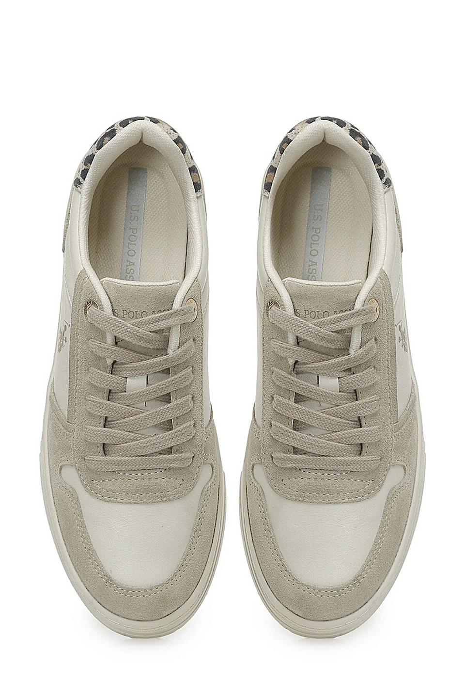 U.S. Polo Assn. A102030213 5F Petra 5PR Kadın Hakiki Deri Klasik Sneaker Bej