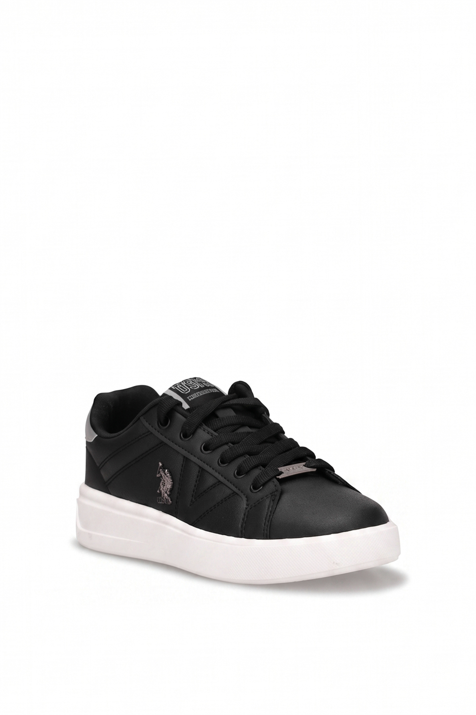 U.S. Polo Assn. A101946743 5F Exxy 5PR Kadın Klasik Sneaker Siyah - Beyaz