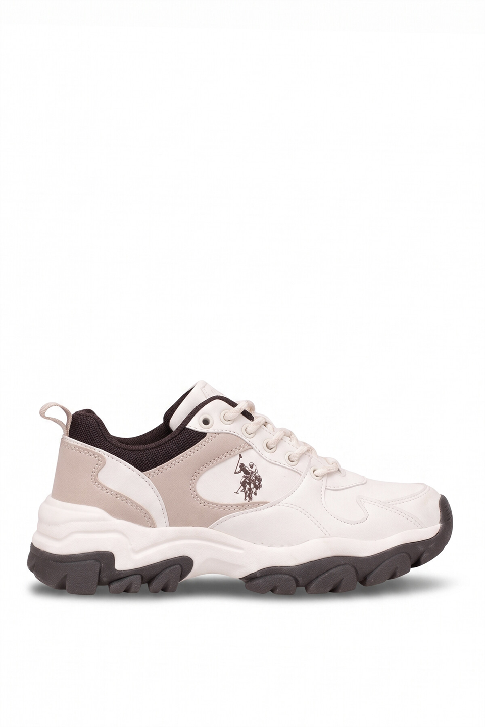 U.S. Polo Assn. 102695902 6F Tracky Kadın 6PR Klasik Sneaker Bej - Kahverengi