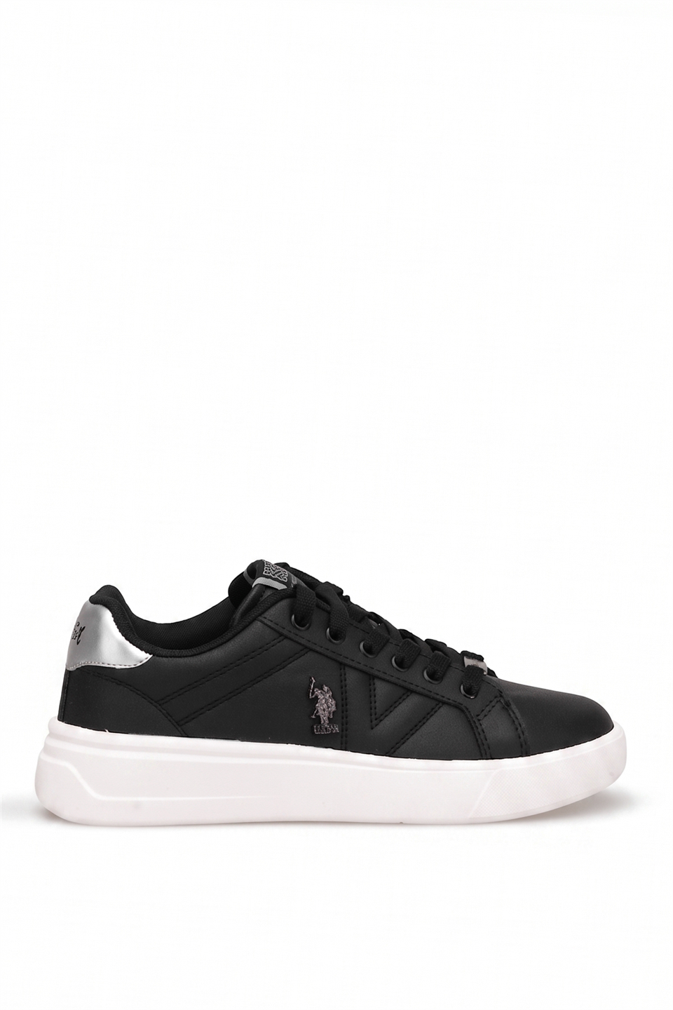 U.S. Polo Assn. A101946743 5F Exxy 5PR Kadın Klasik Sneaker Siyah - Beyaz
