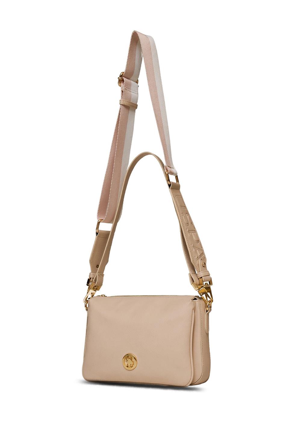 U.S. Polo Assn. US25141 Kadın Çapraz Çanta Bej