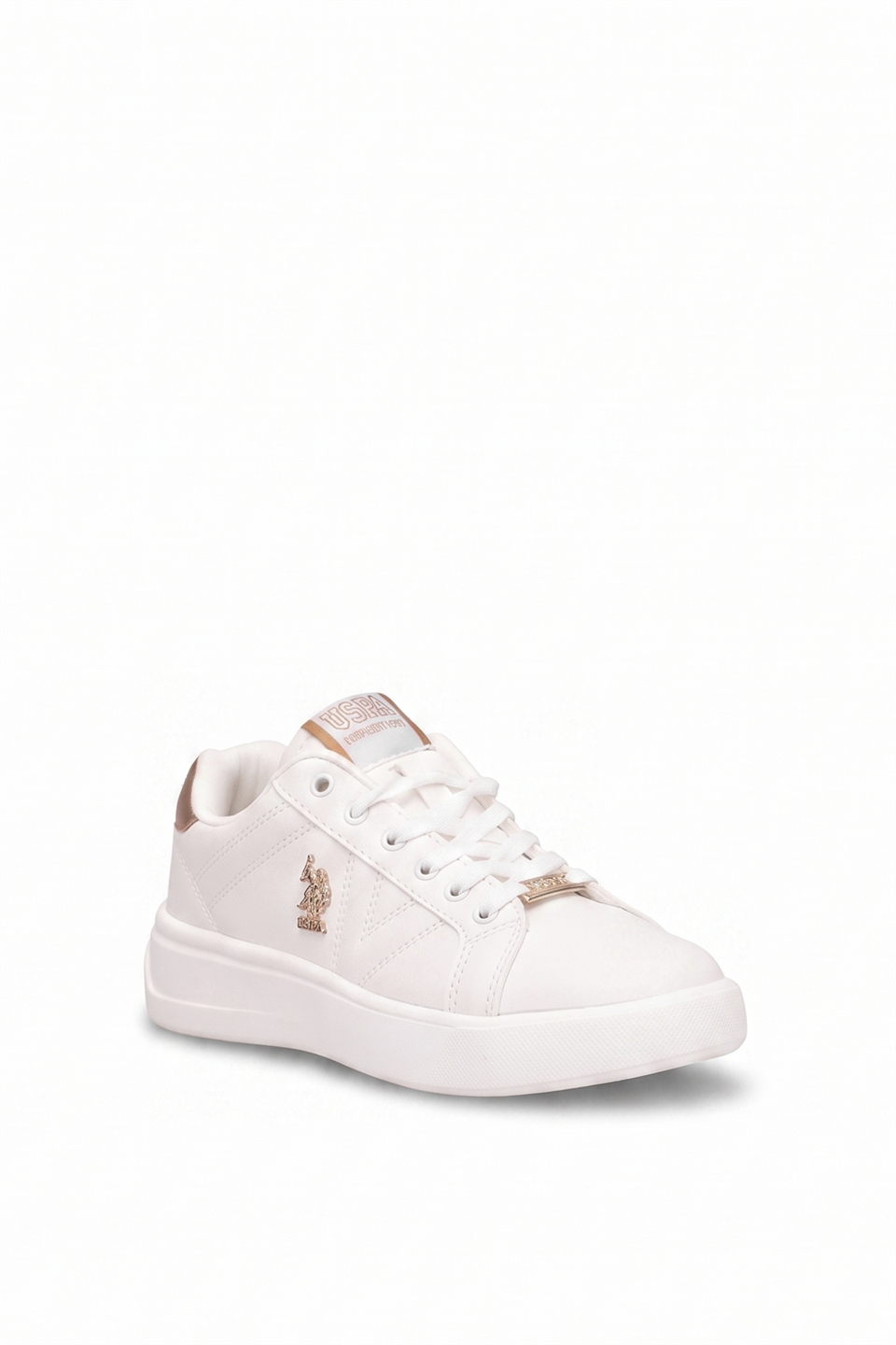 U.S. Polo Assn. A101946743 5F Exxy 5PR Kadın Klasik Sneaker Beyaz