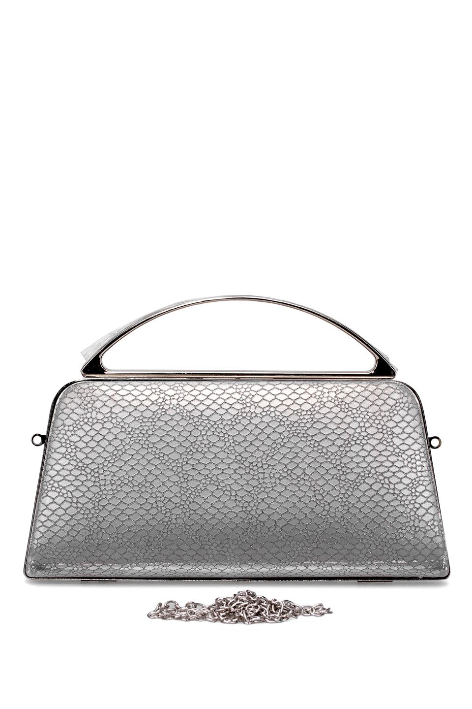 Varol 349S Kadın Diamond Abiye Çanta Platin