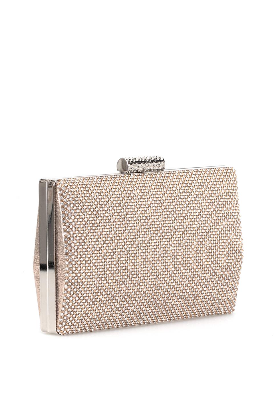 Varol 366T Kadın Diamond Abiye Çanta Altın