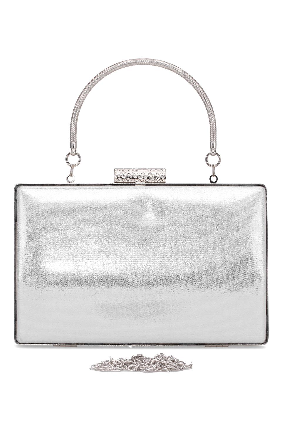 Varol 366T Kadın Diamond Abiye Çanta Gümüş