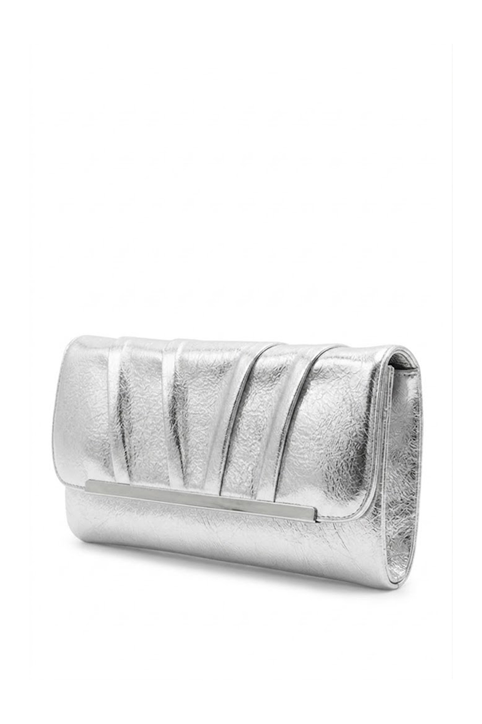 Varol 441 Clutch Kadın Portföy Çanta Gümüş
