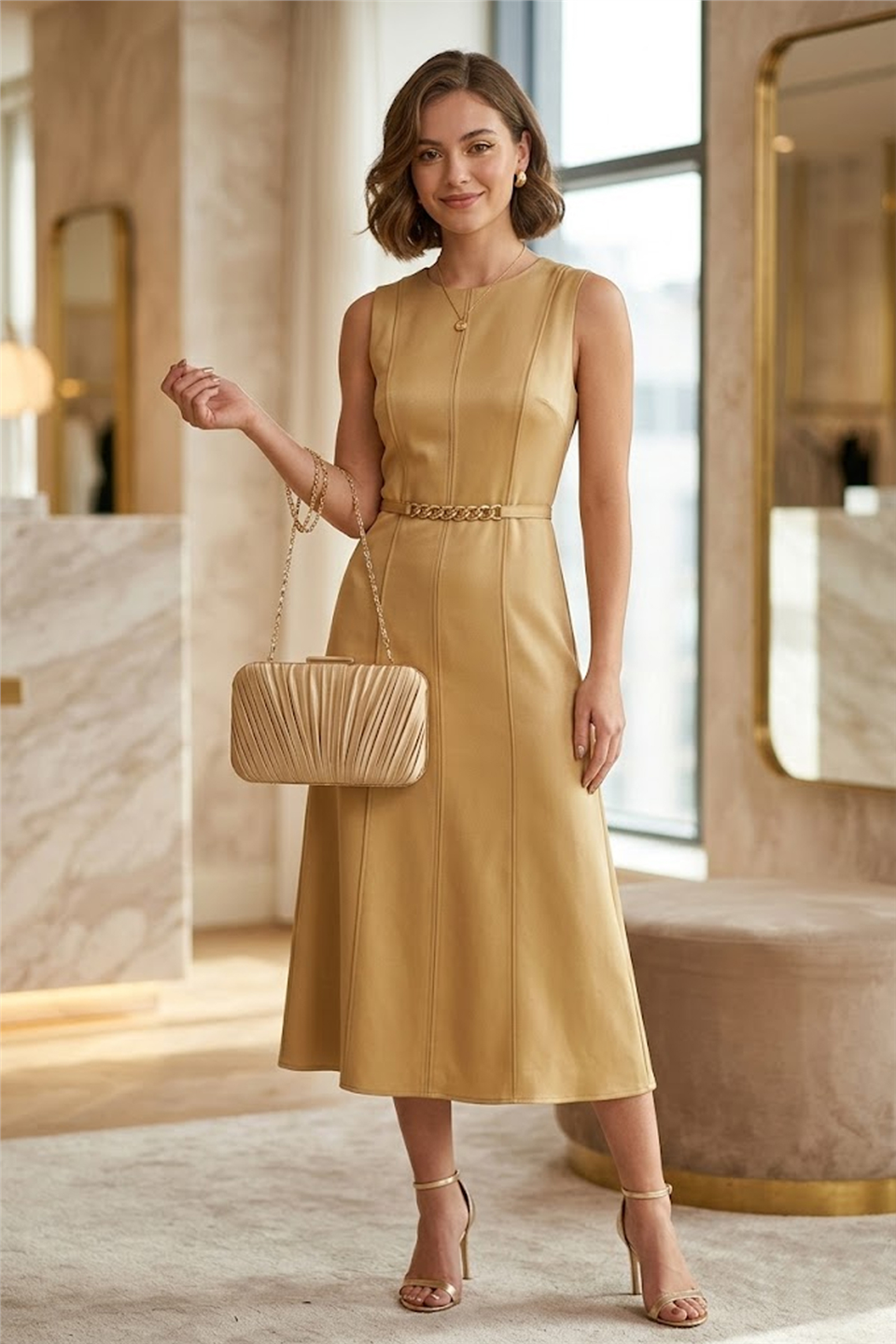 Varol 605 Kadın Abiye Çanta Altın