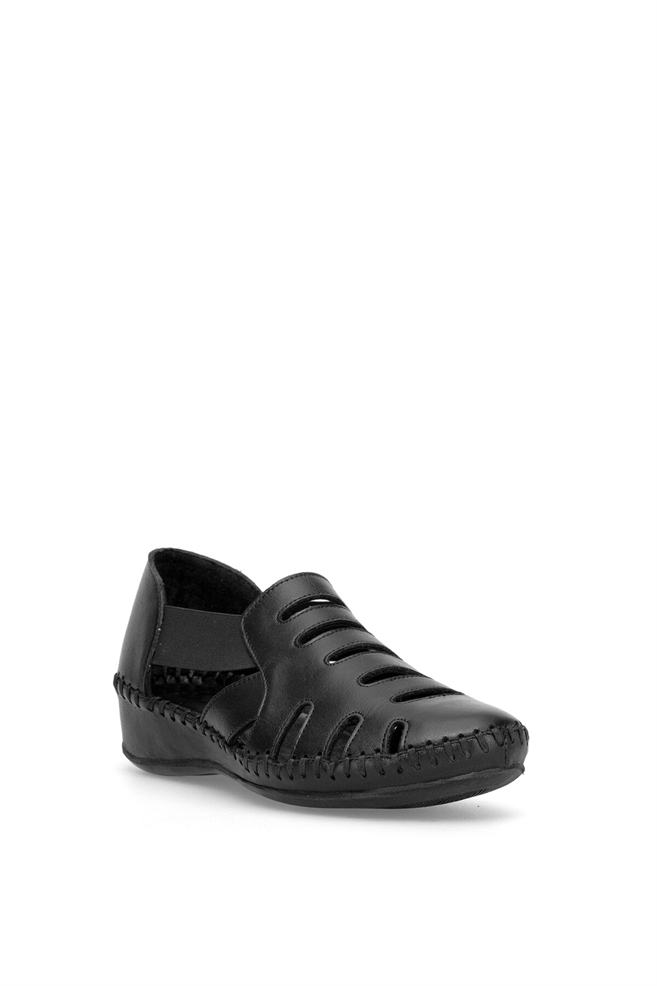 Venüs 18791395Y Kadın Hakiki Deri Comfort Ortopedik Kadın Sandalet Siyah