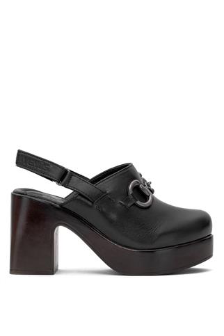 Venüs 2217007Y Kadın Hakiki Deri Topuklu Sandalet Siyah