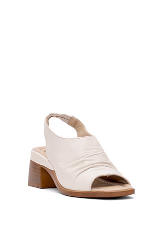 Venüs 2311513Y Kadın Hakiki Deri Topuklu Sandalet Bej