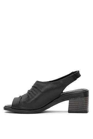 Venüs 2311513Y Kadın Hakiki Deri Topuklu Sandalet Siyah