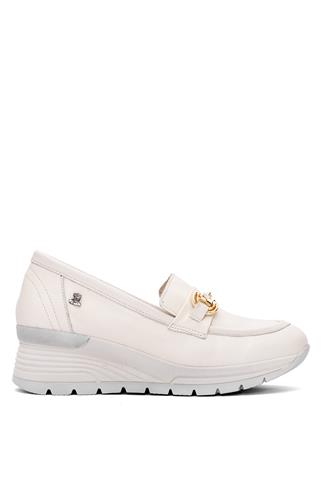 Venüs 2313054Y Kadın Hakiki Deri Airflow Dolgu Topuk Ayakkabı Bej