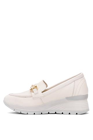 Venüs 2313054Y Kadın Hakiki Deri Airflow Dolgu Topuk Ayakkabı Bej