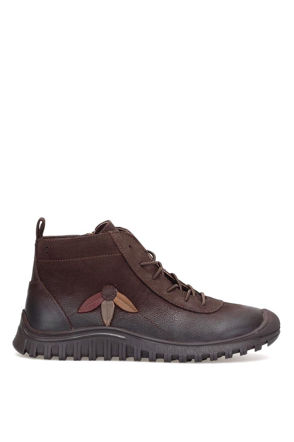 Venüs 2413554K Kadın Hakiki Deri Düz Bot Kahverengi