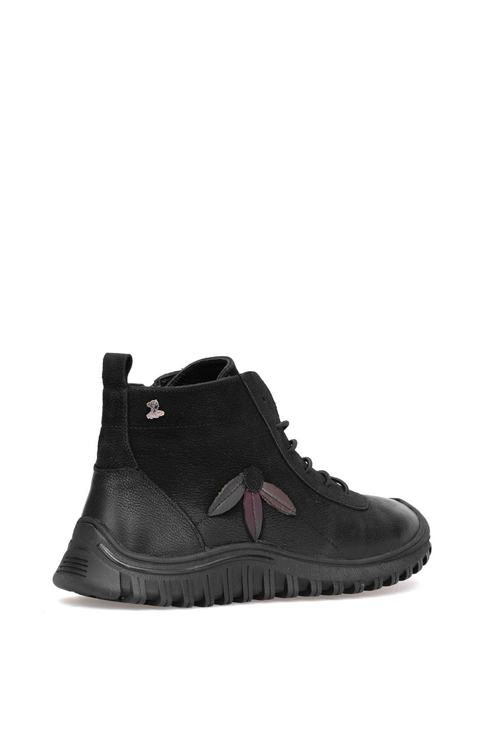 Venüs 2413554K Kadın Hakiki Deri Düz Bot Siyah