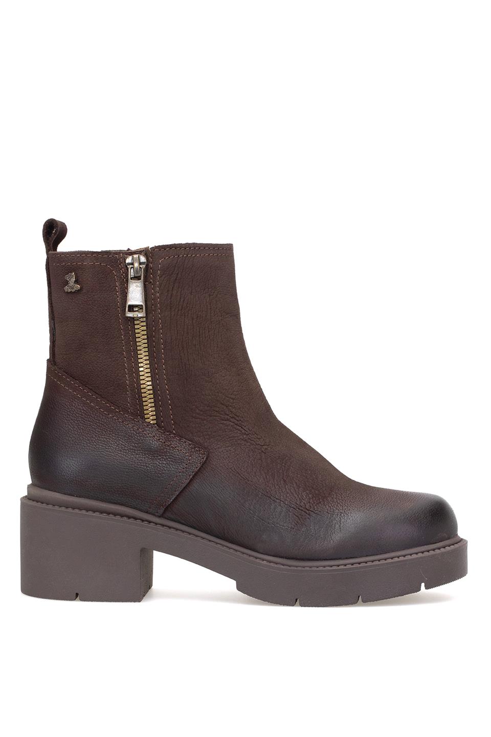 Venüs 2454601K Kadın Hakiki Deri Klasik Bot Kahverengi