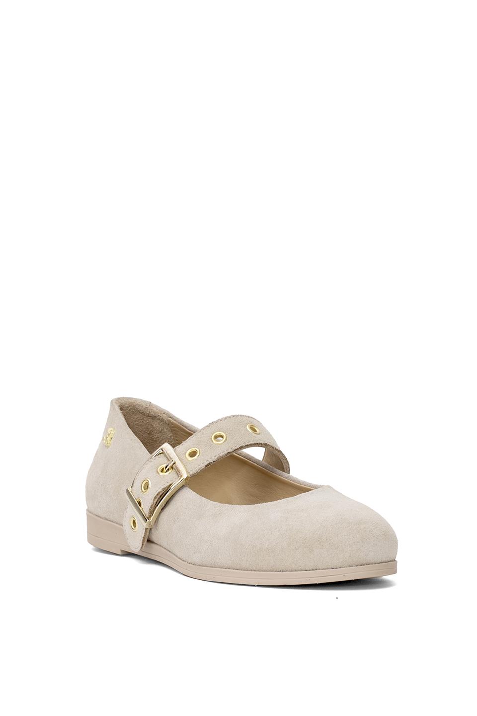 Venüs 2510601Y Kadın Hakiki Süet Deri Babet Taş