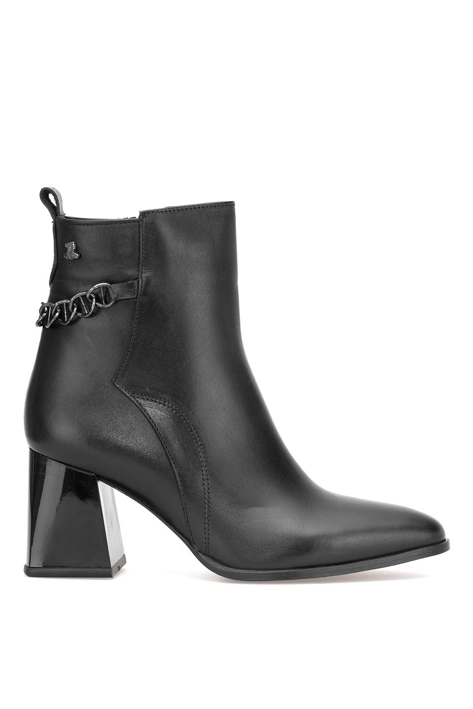 Venüs 2553903K Kadın Hakiki Deri Topuklu Bot Siyah