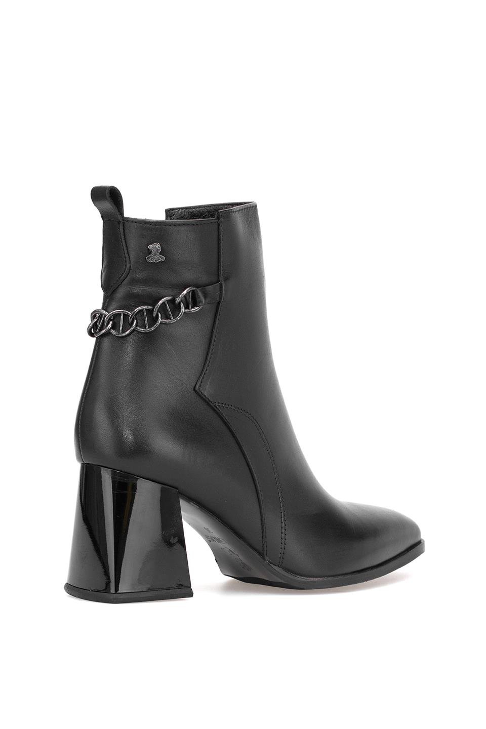 Venüs 2553903K Kadın Hakiki Deri Topuklu Bot Siyah