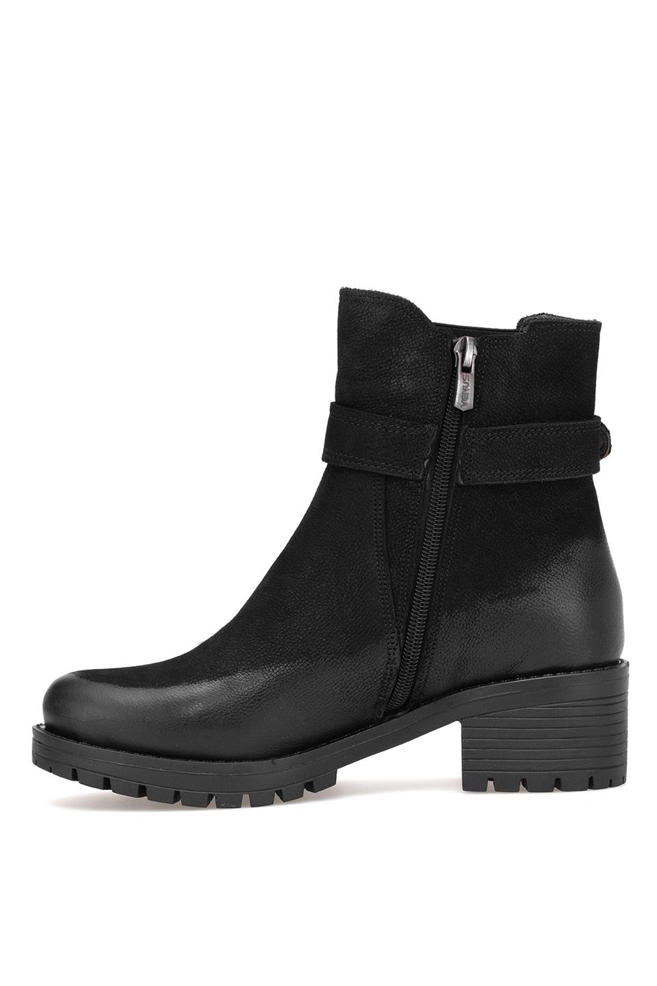 Venüs 3376K Kadın Hakiki Deri Klasik Bot Siyah