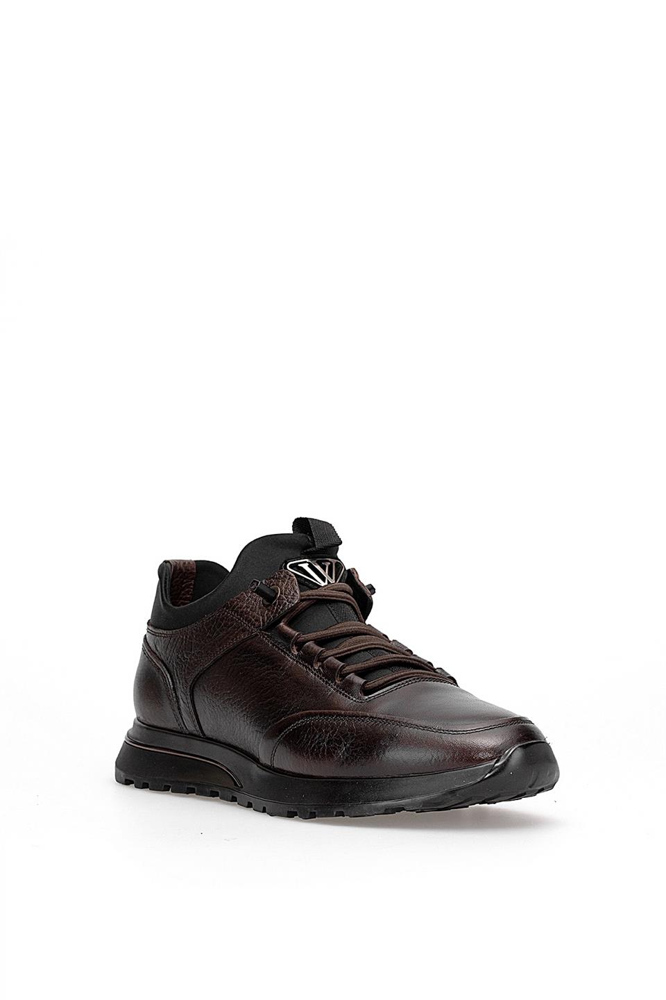 Voyager 1046 Erkek Hakiki Deri Casual Ayakkabı Kahverengi