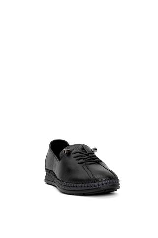 Voyager 8786C Kadın Hakiki Deri Casual Ayakkabı Siyah