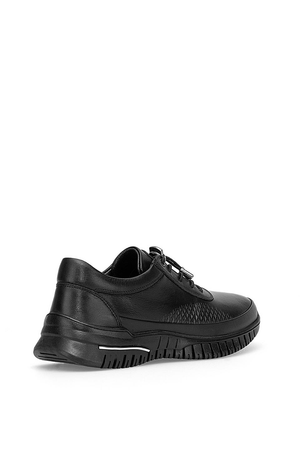 Voyager 9407 Kadın Hakiki Deri Casual Ayakkabı Siyah