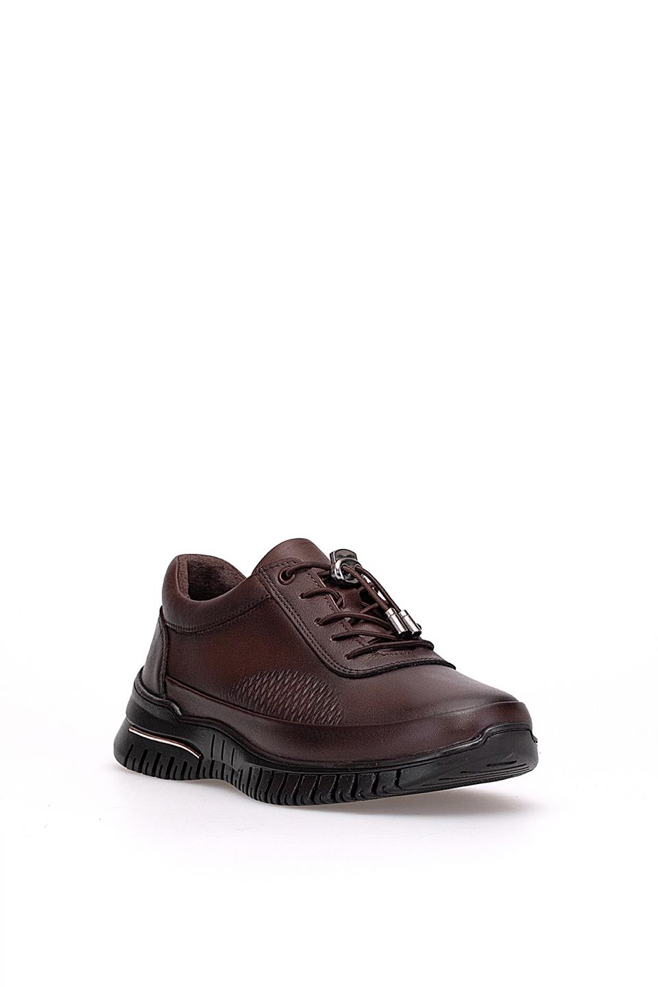 Voyager 9407 Kadın Hakiki Deri Casual Ayakkabı Kahverengi