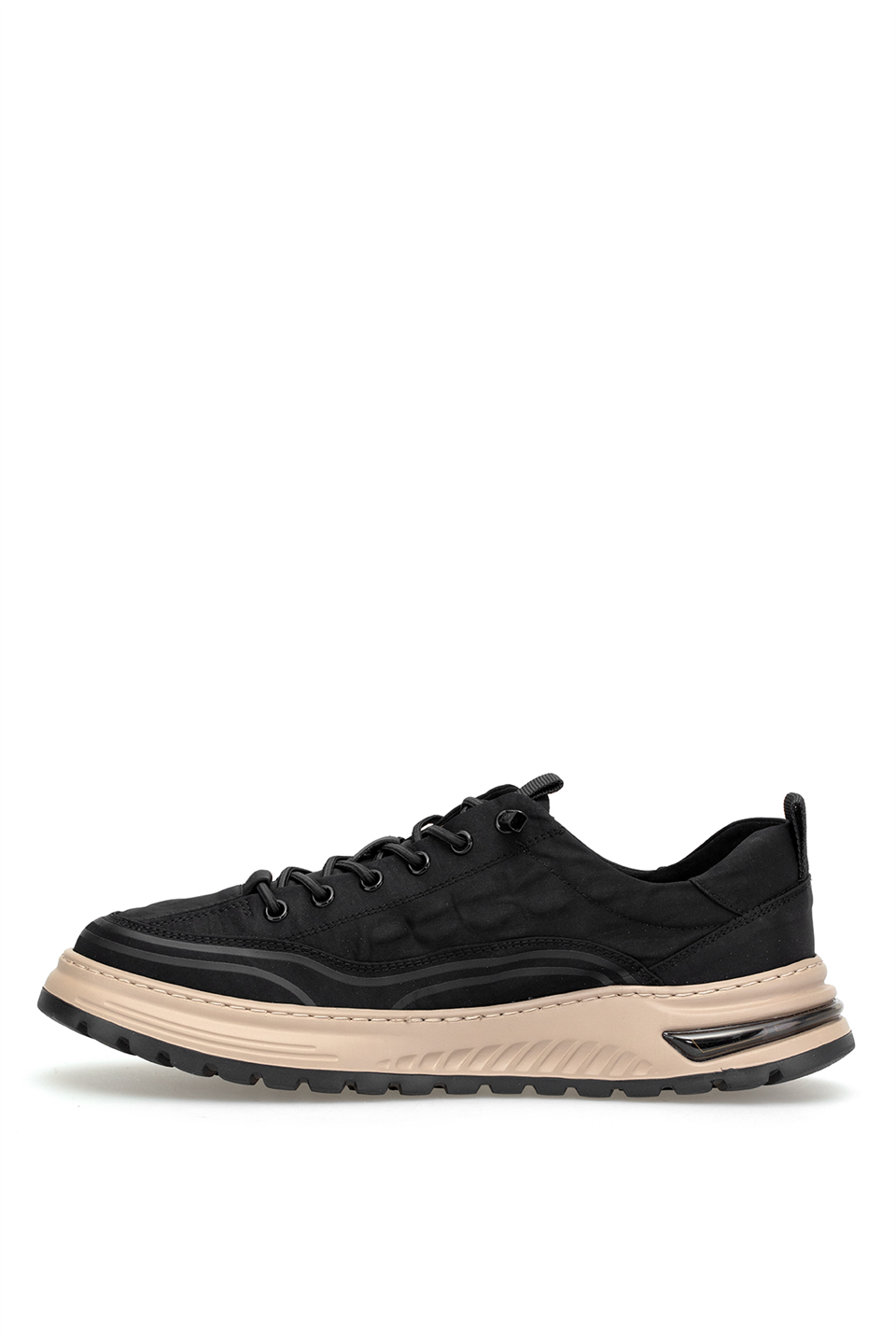 Voyager E146T Erkek Hakiki Deri Klasik Sneaker Siyah