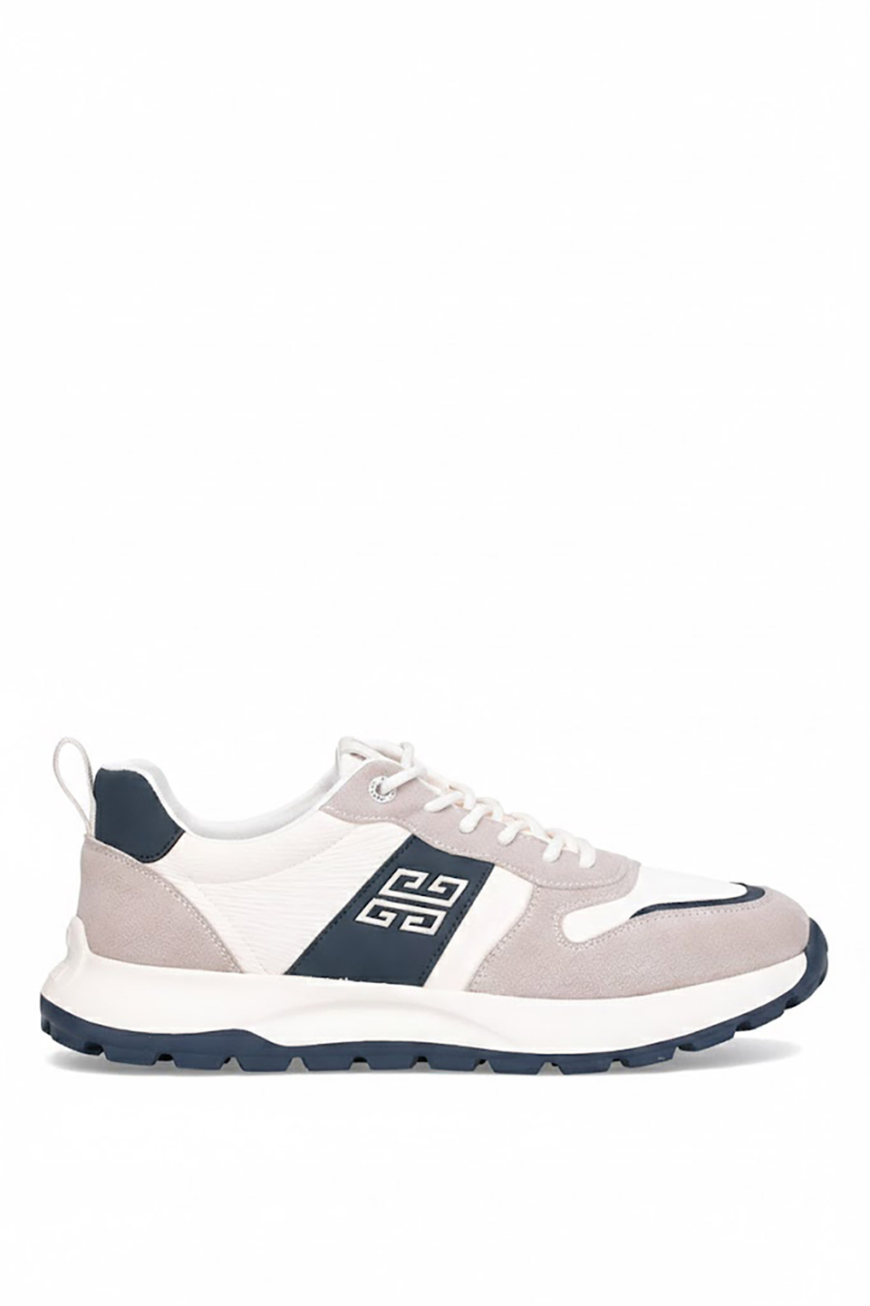Voyager E435 Erkek Hakiki Deri Klasik Sneaker Krem