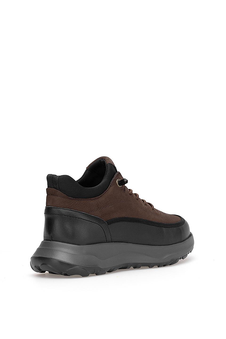 Voyager M298 Erkek Hakiki Deri Düz Bot Siyah - Kahverengi