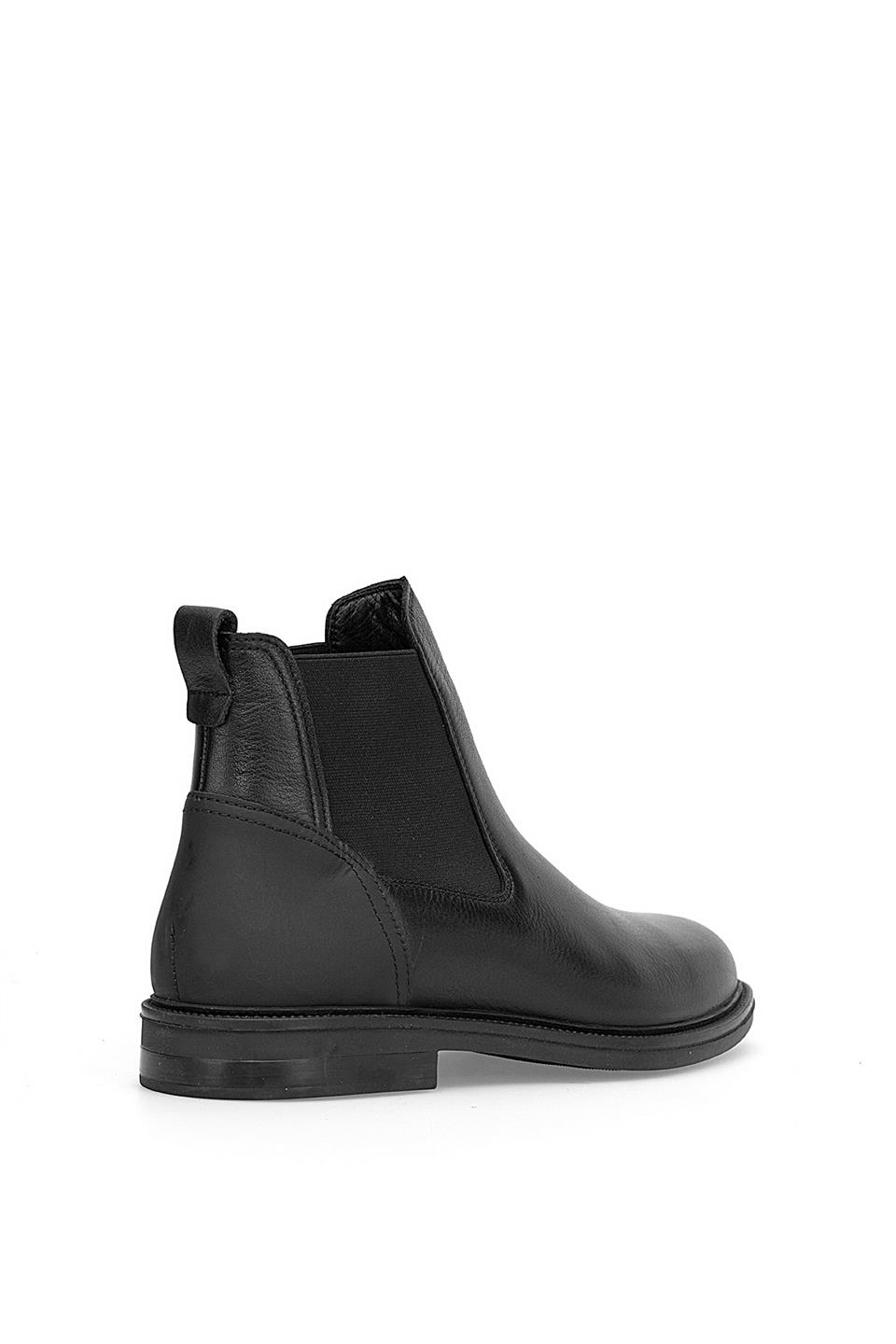 Voyager M476 Erkek Hakiki Deri Chelsea Bot Siyah