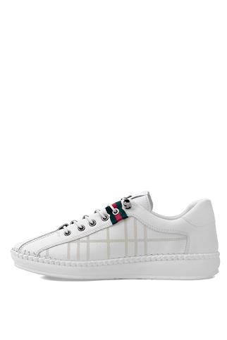 Voyager Z096 Kadın Hakiki Deri Ortopedik Casual Ayakkabı Beyaz